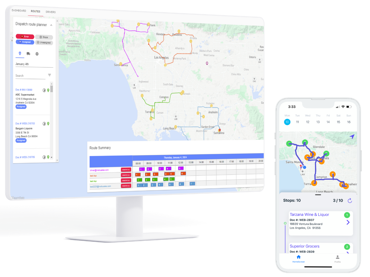 dispatch delivery route